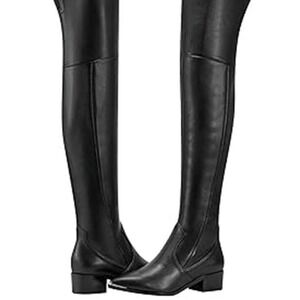 Black NEW MARC‎ FISHER LTD - YAKI POINTY TOE OVER THE KNEE BOOT  5.5